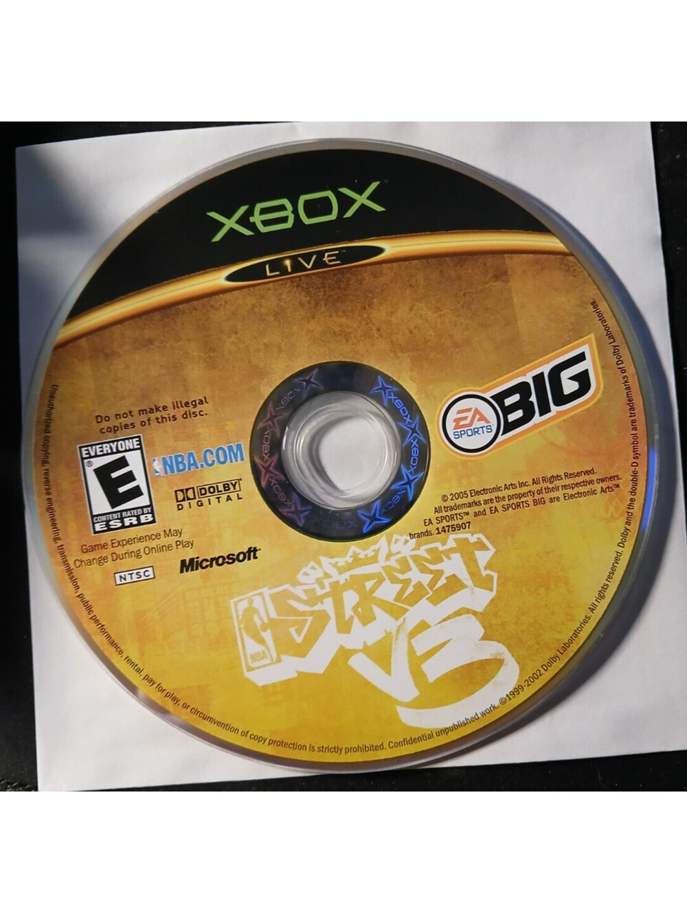NBA Street Vol. 3 (Original Microsoft Xbox, 2005) Disc Only